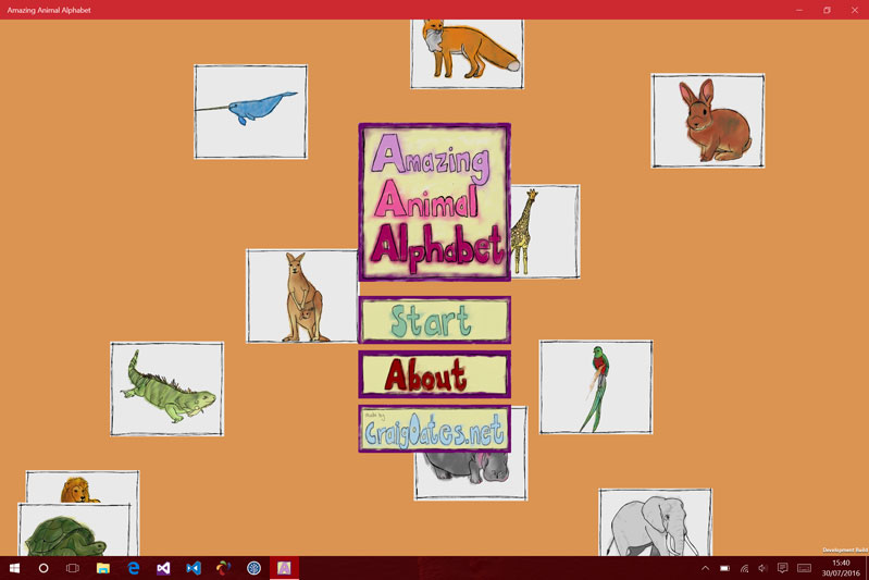 Screenshot 1: Start screen